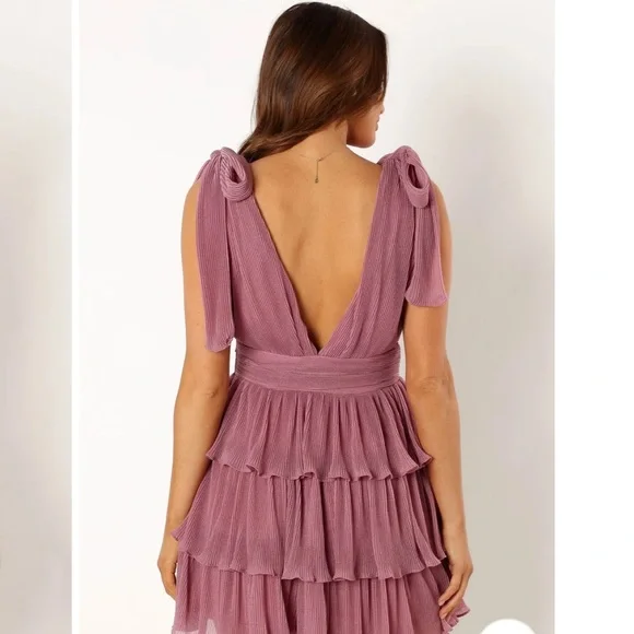 Petal & Pup Dusty Pink Ruffle Mini Dress L NWT - Picture 3 of 9